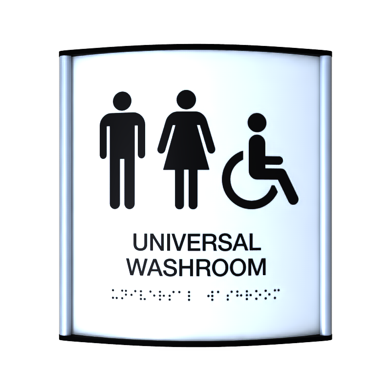 Curved Restroom Signs