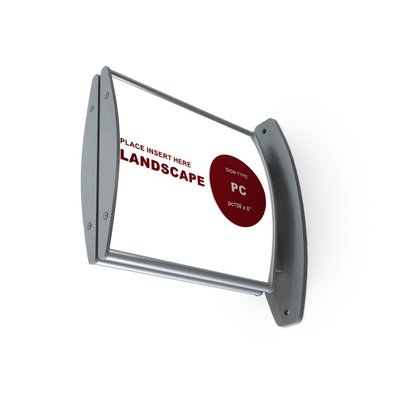 pc150 d/s sign frame and wall bracket / Landscape orientation