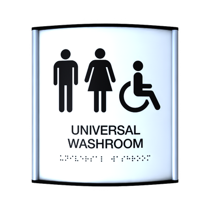 Curved Restroom Signs