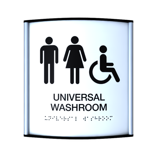 Curved Restroom Signs