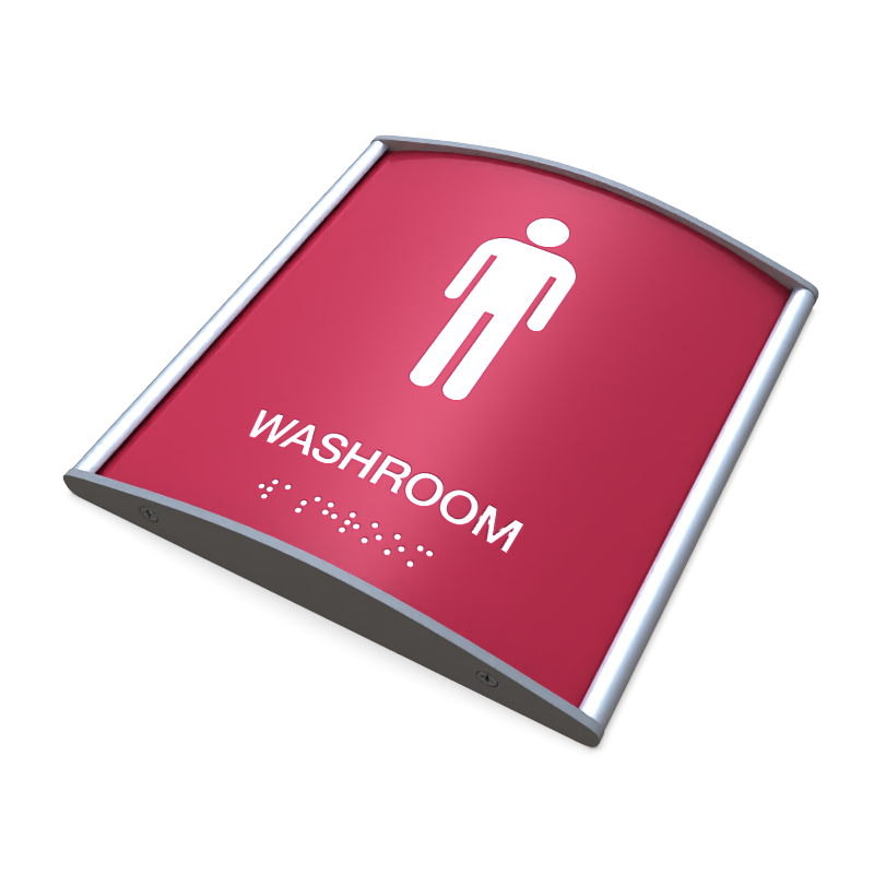Curved Restroom Signs