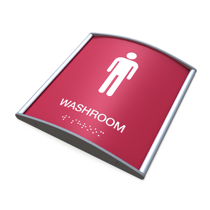 Curved Restroom Signs
